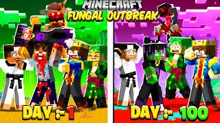 PART 2  100 Days In FUNGAL OUTBREAK WORLD in Minecraft 😰 [upl. by Ikkaj]