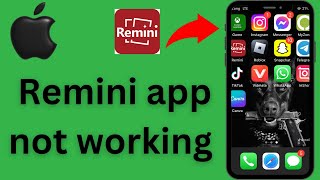 Remini app not working on iPhone problem solve [upl. by Jacklin245]