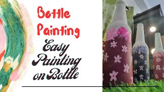 Easy Painting on Bottle  DIY Bottle Art Ideas [upl. by Accisej]