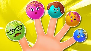 Colorful Cake Pop Finger Family  Songs for Babies and Toddlers  HooplaKidz BabySitter [upl. by Buchalter]