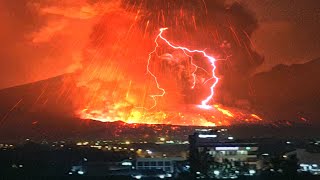 PANIC Volcano Explosion 🌋 Lava goes to Goma Mount Nyiragongo eruption DR Congo [upl. by Nnagem]