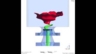 Gas Turbine Model Combustor simulation showing PVC  flame interaction [upl. by Sussi]