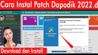 cara download dan instal patch aplikasi dapodik 2022d [upl. by Sharona97]