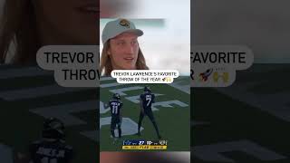 Trevor Lawrence reveals favorite throw of season 🚀 [upl. by Ysiad]