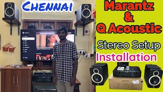 Marantz amp Qacoustic Stereo Audio System Installation Chennai marantz qacoustics Rock Audios [upl. by Notnelc227]