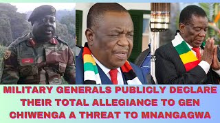 MILITARY GENERALS DECLARE THEIR TOTAL ALLEGIANCE TO GEN CHIWENGA A THREAT TO MNANGAGWA [upl. by Wetzell]