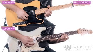 Hindsight  Hillsong Young amp Free  Electric amp Acoustic Guitar Tutorial [upl. by Burch]