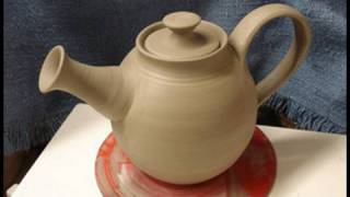 Throwing  making a clay pottery tea pot on the wheel how to make demo [upl. by Carny983]