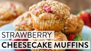 Strawberry Cheesecake Muffins  Sallys Baking Recipes [upl. by Notgnirrac291]