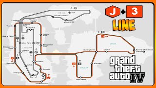 Take a relaxing Liberty City Train Ride on the Red Line  J3 lines GTA IV [upl. by Leuqer611]