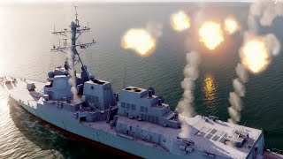 60 silkworm antiship missiles vs US Aegis destroyer  DCS World [upl. by Georgetta]