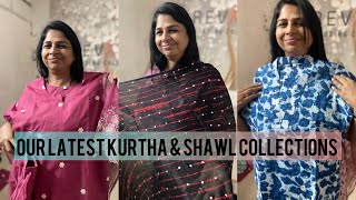 OUR LATEST KURTHA amp SHAWL COLLECTIONS  Revathy wedding collections muvattupuzha mob8086575564 [upl. by Ytoc946]