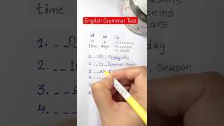 English Test  At On In [upl. by Ennyletak286]