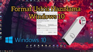 Windows 10 Format Usbsi Hazırlama 2024 4 DAKİKADA [upl. by Leelah]