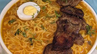 Spicy Ramen recipe at Home Easy to cook l Ramen recipe bangla l viral noodles recipe noodles [upl. by Aciruam]