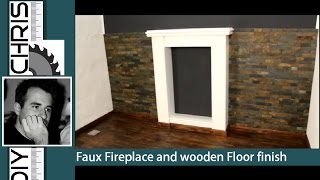 Fake Fireplace and wooden Floor finish DekoKamin bauen [upl. by Irb]