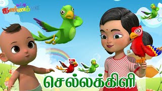 செல்ல கிளியம்மா Chella Killiyamma  Parrot Kids Song  Chutty Kannamma Tamil Rhymes  பாப்பா பாடல் [upl. by Adnuahsar]