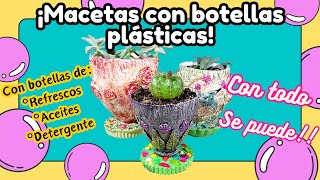 Tu Jardín 💐 Lucirá Hermoso Con Estas Macetas De Botellas Plásticas y Arcilla 😱 [upl. by Leong]