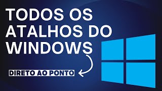 Atalhos do windows  todos 2024 [upl. by Retsek]