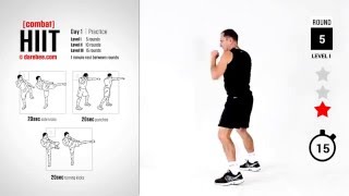 NoEquipment Full Body Program  Combat HIIT Workout Day 1 by DAREBEE [upl. by Eadwina506]