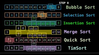 Step by step visualization of sorting algorithms with Explanation of Sorting Algorithms  Python [upl. by Tnelc]