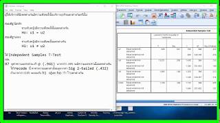 SPSS Independent ttest วิเคราะห์ข้อมูลแบบเข้าใจด่วน [upl. by Thor]