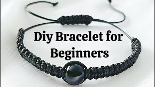 DIY quick and simple macrame bracelet [upl. by Androw909]