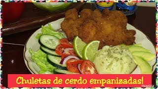 Chuletas de cerdo empanizadas [upl. by Ias488]