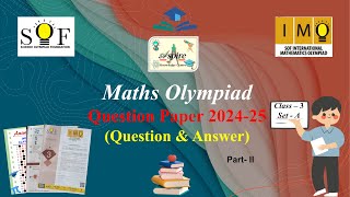 IMO Class 3 Question Paper 20242025  Class 3 Math Olympiad  IMO Question Paper 202425 Part II [upl. by Teddie]