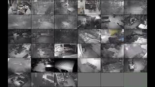 Witson CMS CCTV live 6 remote sites 33 cameras total Night Mode [upl. by Sucitivel]