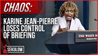 CHAOS Karine JeanPierre Loses Control of Briefing [upl. by Harty903]