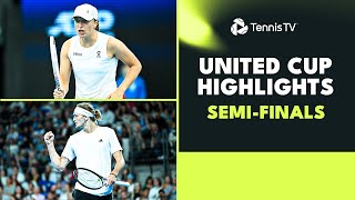 Swiatek Garcia Kerber Zverev amp De Minaur All Feature  United Cup 2024 SemiFinal Highlights [upl. by Neumann935]