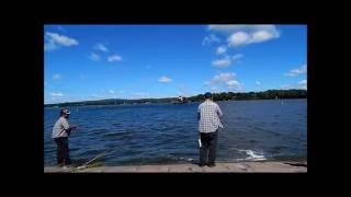 Men Fishing at Lake Wisconsin Merrimac Ferry Landing [upl. by Yeniar905]