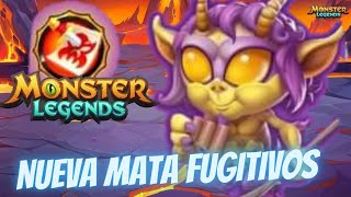 💥NUEVA MATA FUGITIVOS💥SATYRUS ATAQUES SOPORTE CAZARRECOMPENSAS MONSTER LEGENDS [upl. by Alexina744]