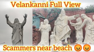 ⛪Velankanni Church 100 full view💒  scam in beach😡😡 vlog arvexplorer [upl. by Noyes658]