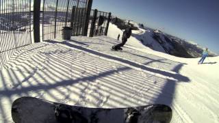 Snowboarding The Wall at Kirkwood [upl. by Wallas]