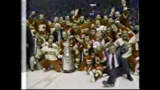 Flames win Stanley Cup SC America 1989 [upl. by Haleeuqa]