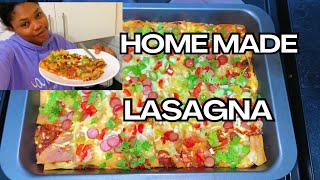 BEST INGREDIENTS for DELICIOUS HOMEMADE LASAGNA  COOK DINNER WITH ME [upl. by Arema]