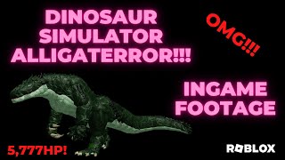 Dinosaur Simulator ALLIGATERROR  Ingame Footage and showcase of Dev Dinosaur [upl. by Aissert]