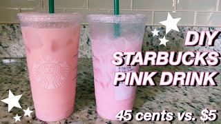 how to make a starbucks pink drink  diy at home [upl. by Cheatham690]