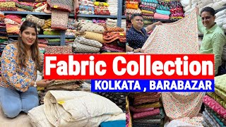 Pure CottonKalamkariAjrakhikkatModal Fabric Wholesale Market Kolkata Burrabazar [upl. by Evangelist182]