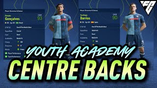 FC 24 YOUTH ACADEMY SCOUTING CENTRE BACKS [upl. by Ocramed]