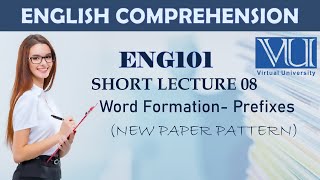 English 101 VU  Word Formation Prefixes  Short lecture 08  Comprehension  Zobia Khan [upl. by Esilrac]