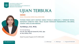 Ujian Terbuka atas nama Ika Rahayu SSi MSc [upl. by Noseaj]