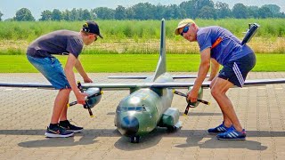 GIANT RC TRANSALL C160 SCALE AIRPLANE DEMONSTRATION FLIGHT [upl. by Nnylasor]