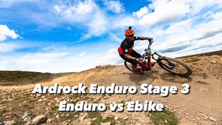 Ardrock Enduro 2024 Stage 3 Enduro vs Ebike race run [upl. by Nahsed937]