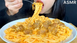 ASMR Spaghetti amp Meatballs  Mukbang Eating Sounds [upl. by Narak]