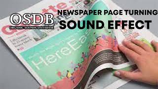 Newspaper Page Turning Sound Effect No Copyright [upl. by Liesa]