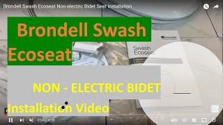 Brondell Swash Ecoseat Nonelectric Bidet Seat Installation [upl. by Ehttam]