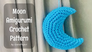 Moon Amigurumi Crochet Pattern  Crochet Along [upl. by Eadie]